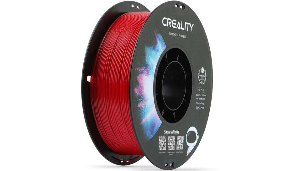 creality-cr-petg-red-5.970.webp PETG CR series пластик Creality Red 1,75 мм 1 кг — изображение 1