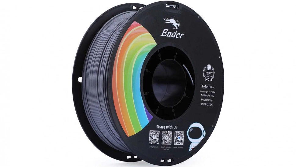 creality-ender-pla-grey.970.webp PLA+ Ender series пластик Creality Grey 1,75 мм 1 кг — изображение 1