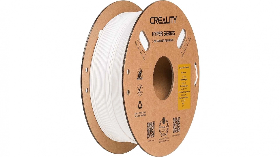 creality-hyperseries-petg-white.970.webp PETG Hyper series пластик Creality White 1,75 мм 1 кг — изображение 1