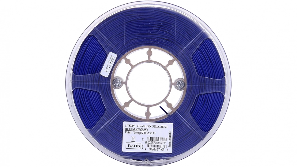 esun-elastic-blue-1.970.webp TPE-83A пластик ESUN eLastic Blue 1,75 мм 1 кг — изображение 1