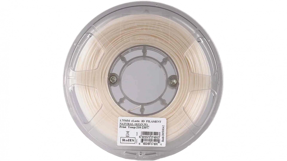 esun-elastic-natural-2.970.webp TPE-83A пластик ESUN eLastic Natural 1,75 мм 1 кг — изображение 1