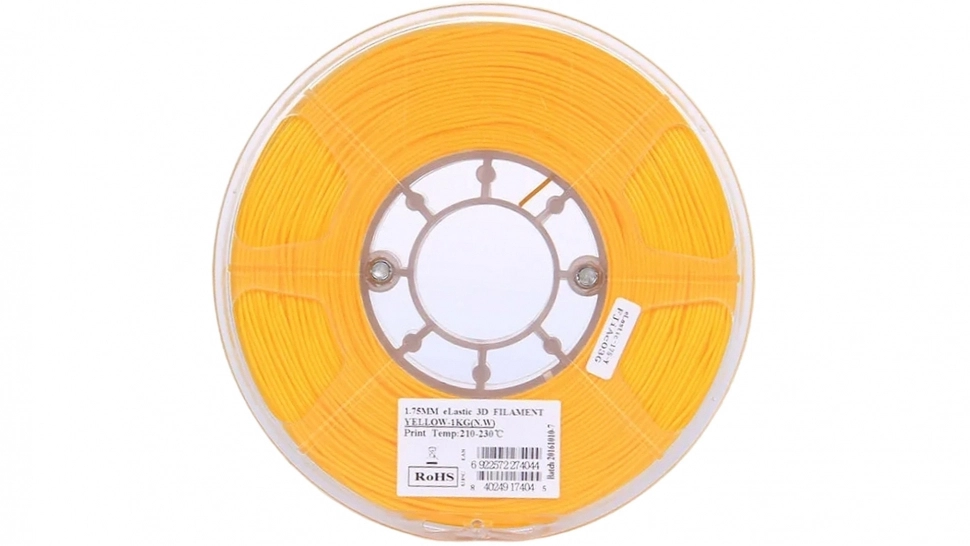 esun-elastic-yellow-1.970.webp TPE-83A пластик ESUN eLastic Yellow 1,75 мм 1 кг — изображение 1