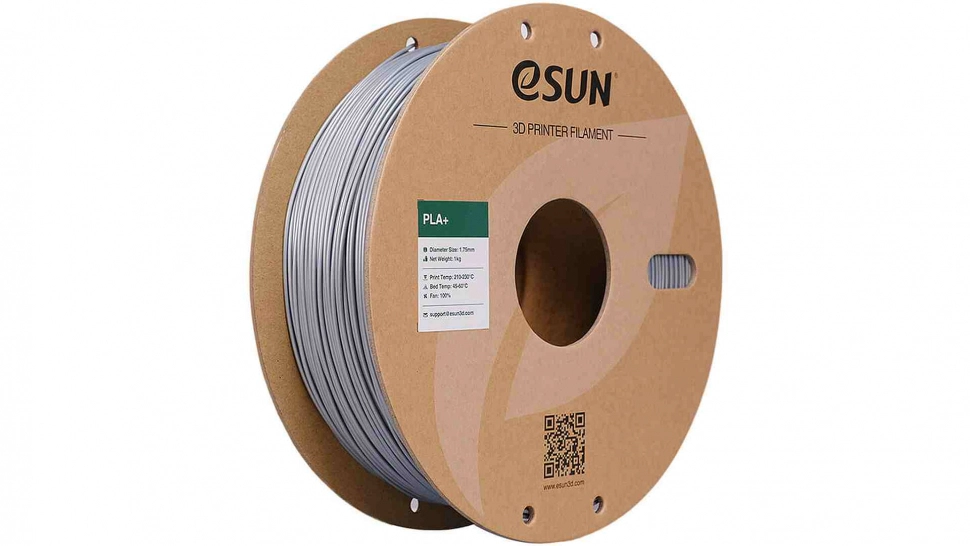 esun-pla-plus-silver-1.970.webp PLA+ пластик ESUN Silver 1,75 мм 1 кг — изображение 1