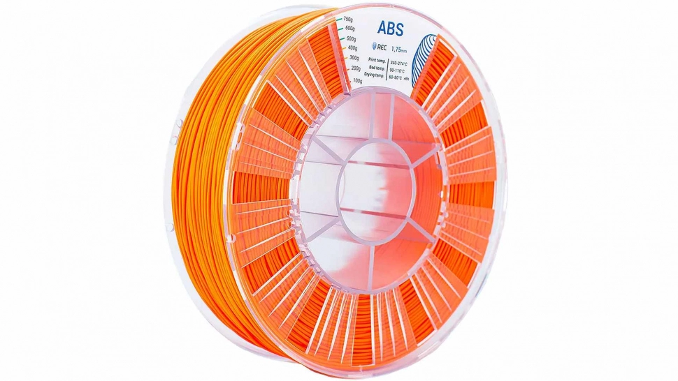 rec-abs-orange-1.970-1.webp ABS пластик REC оранжевый 2,85 мм 0,75 кг — изображение 1