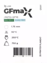 PETG GF Max пластик REC X-line (PETG+GF10) 1,75 мм 0,75 кг — изображение 7