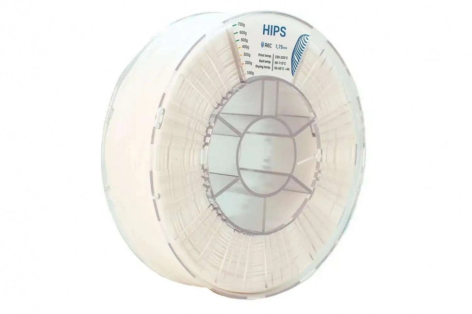 rec-hips-natural-1.970.webp HIPS пластик REC натуральный 1,75 мм 0,75 кг — изображение 1