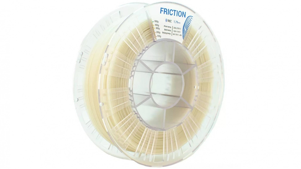 rec-pa-friction-1.970.webp PA12 GF пластик REC Friction (PA12+GF12) натуральный 1,75 мм 0,5 кг — изображение 1