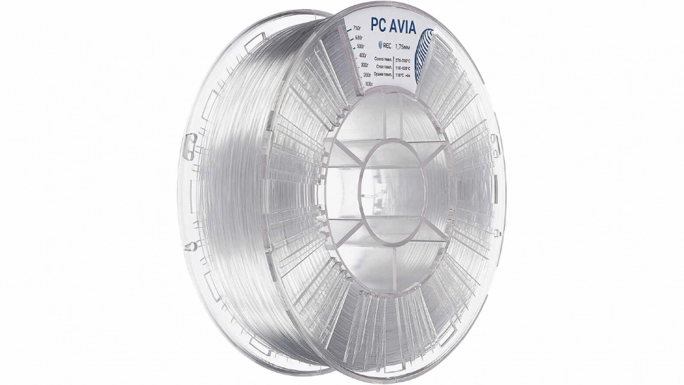 rec-pc-avia-1.970.webp PC пластик REC AVIA прозрачный 1,75 мм 0,75 кг — изображение 1