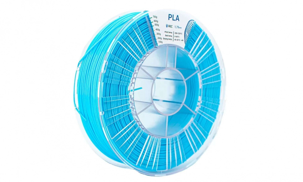 rec-pla-blue-175-075-1.970.webp PLA пластик REC голубой 1,75 мм 0,75 кг — изображение 1