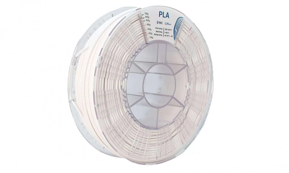 rec-pla-white-285-075-1.970.webp PLA пластик REC белый 2,85 мм 0,75 кг — изображение 1