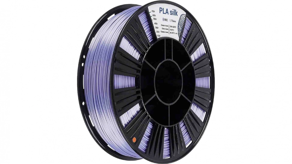 rec-plasilk-violet-1.970.webp PLA Silk пластик REC фиолетовый 1,75 мм 0,75 кг — изображение 1