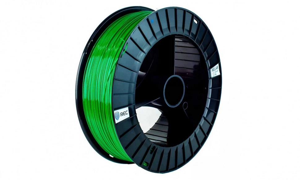 rec-relax-green-2kg.970-1.webp PETG пластик REC Relax зеленый 2,85 мм 2 кг — изображение 1