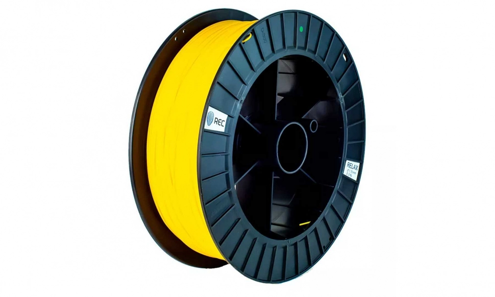 rec-relax-yellow-2kg.970-1.webp PETG пластик REC Relax желтый 2,85 мм 2 кг — изображение 1