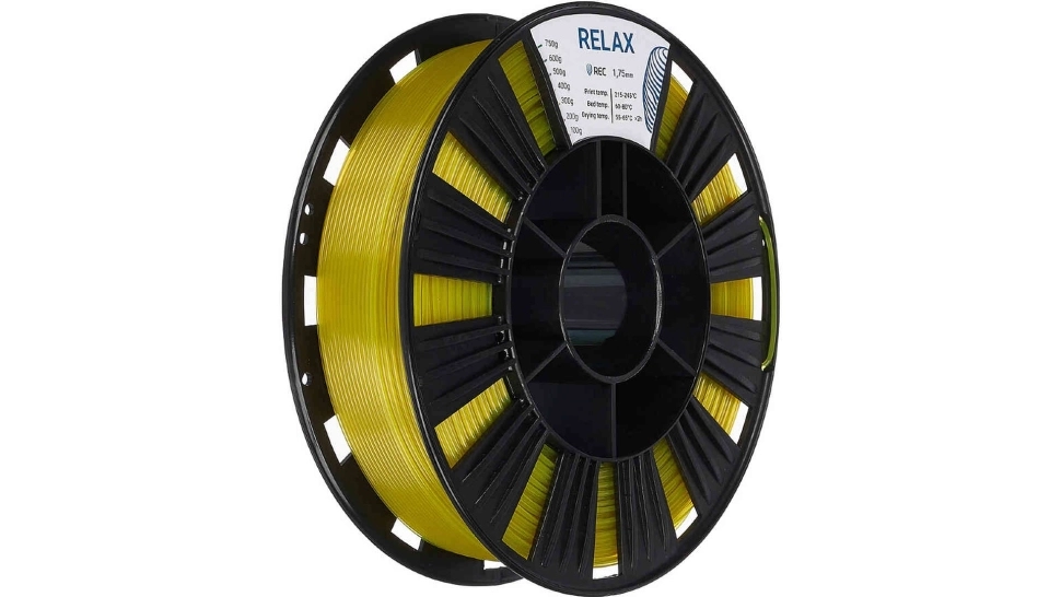 rec-relax-yellow-t.970.webp PETG пластик REC Relax прозрачный желтый 1,75 мм 0,75 кг — изображение 1