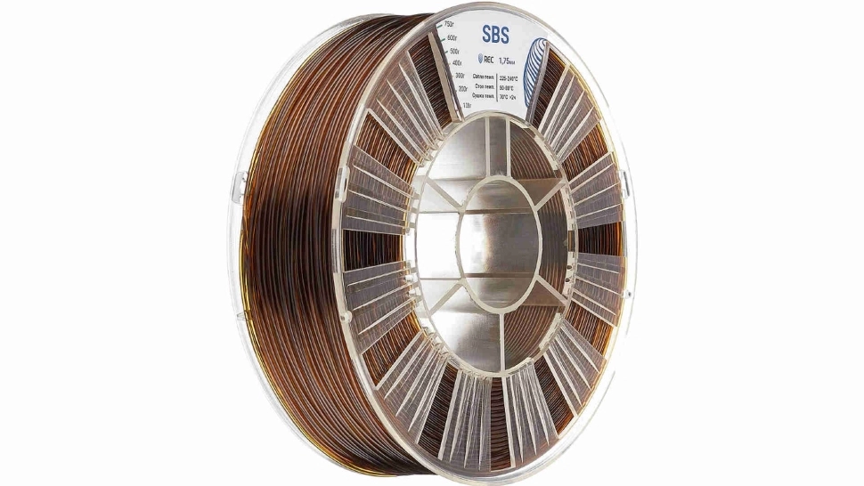 rec-sbs-brown.970.webp SBS пластик REC прозрачный коричневый 1,75 мм 0,75 кг — изображение 1