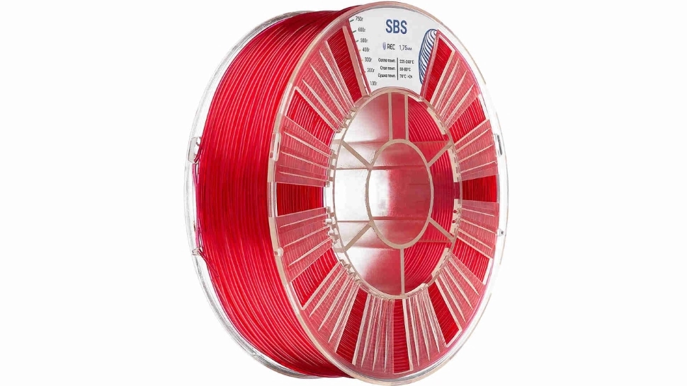 rec-sbs-red.970.webp SBS пластик REC прозрачный красный 1,75 мм 0,75 кг — изображение 1